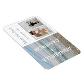 Shell blauw strandmagneet sparen de datum sjabloon magneet (Rechterzijde)