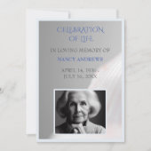 Shell Blue begrafenis herdenking Kaart (Voorkant)