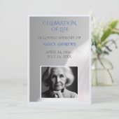 Shell Blue begrafenis herdenking Kaart (Staand voorkant)