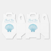 Shell Blue Nautical Beach Wedding Dank u Bedankdoosjes (Ongevouwen)