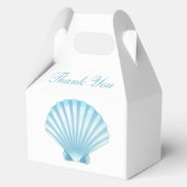 Shell Blue Nautical Beach Wedding Dank u Bedankdoosjes (Voorkant)
