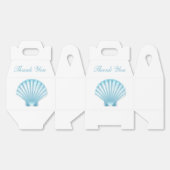 Shell Blue Nautical Beach Wedding Dank u Bedankdoosjes (Ongevouwen)