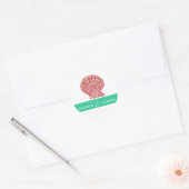 Shell Bruid Bruidegom Namen Trouwstickers Ronde Sticker (Envelop)