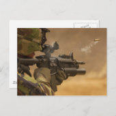 Shell Casing Fired van een M-4 rifle Briefkaart (Voorkant / Achterkant)