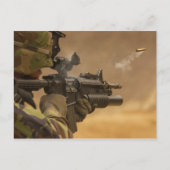 Shell Casing Fired van een M-4 rifle Briefkaart (Voorkant)