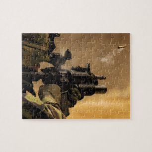 Shell Casing Fired van een M-4 rifle Legpuzzel