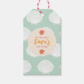 "Shell-Celebration" Kuststrand Feestthema Cadeaulabel (Voorkant)