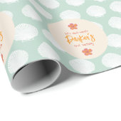 "Shell-Celebration" Kuststrand Feestthema Cadeaupapier (Rol Hoek)