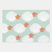 "Shell-Celebration" Kuststrand Feestthema Inpakpapier Vel (Voorkant)