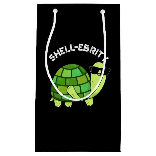Shell-celebrity Funny Celebrity Tortoise Pun Dark  Klein Cadeauzakje (Voorkant)
