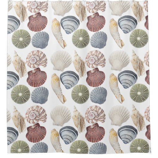 Shell Coastal Shower Curtain Douchegordijn (Voorkant)
