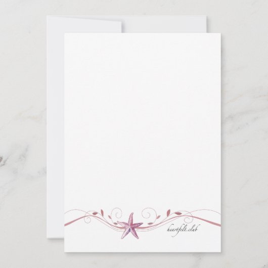 Shell Collectie Invitation Kaart (Achterkant)