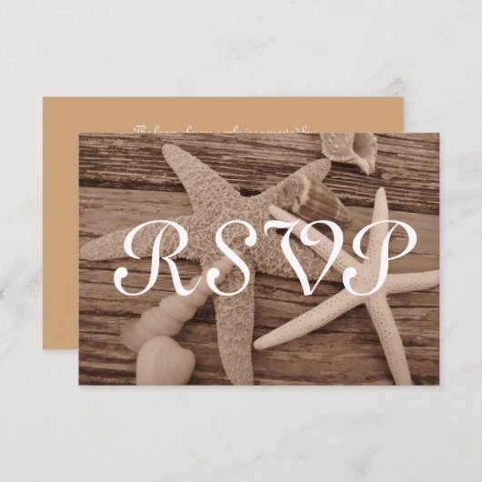 Shell Collectie RSVP-kaarten RSVP Kaartje (Voorkant / Achterkant)