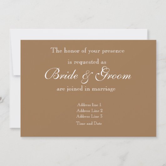 Shell Collectie Wedding Invitation Kaart (Achterkant)