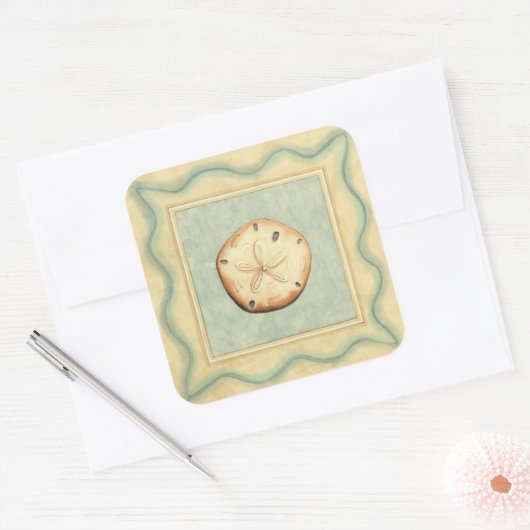 Shell Collector Vierkante Sticker (Envelop)