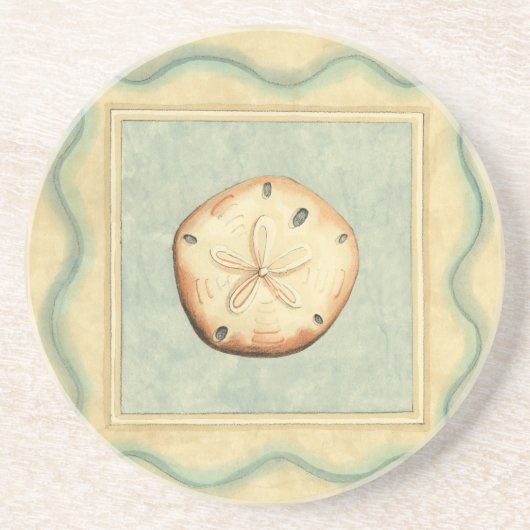 Shell Collector Zandsteen Onderzetter (Voorkant)