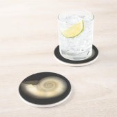 Shell - Conchologie - Nautilus Zandsteen Onderzetter (Zijkant)