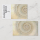 Shell - Conchologie - White Spiral Visitekaartje (Voorkant / Achterkant)