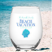 Shell Custom Beach Cruise Reunion Vakantie Wijnglas Zonder Voet