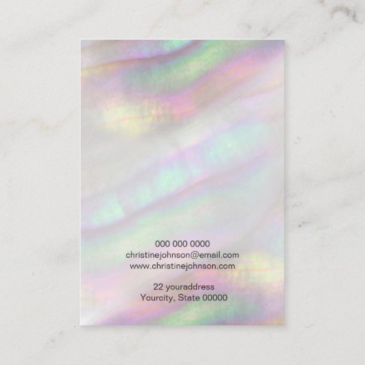 Shell Design Display Card Visitekaartje (Achterkant)