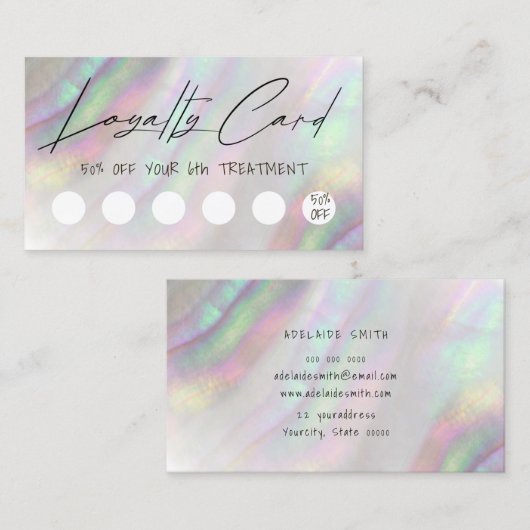 Shell Design Loyalty Card Visitekaartje (Voorkant / Achterkant)