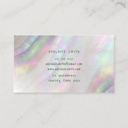 Shell Design Loyalty Card Visitekaartje (Achterkant)