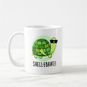 Shell-ebrate Grappige Tortoise Dierlijke Pun Koffiemok (Links)
