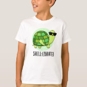Shell-ebrate Grappige Tortoise Dierlijke Pun T-shirt (Voorkant)
