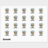 Shell-ebrate Life Funny Shell Pun Ronde Sticker (Vel)