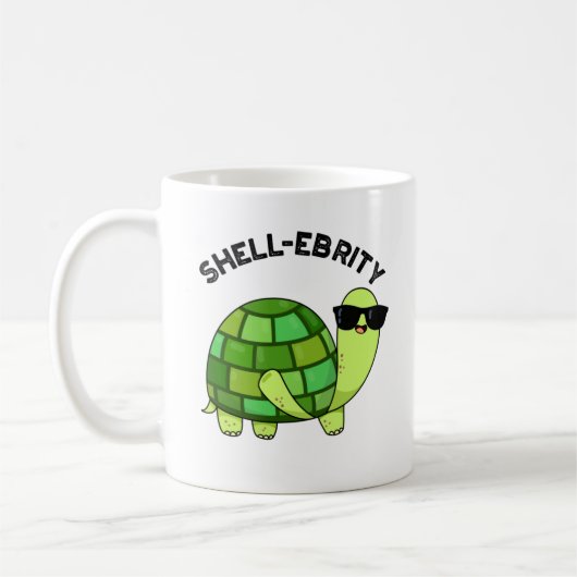 Shell-ebrity Funny Celebrity Tortoise Pun Koffiemok (Links)