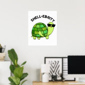 Shell-ebrity Funny Celebrity Tortoise Pun Poster (Thuiskantoor)