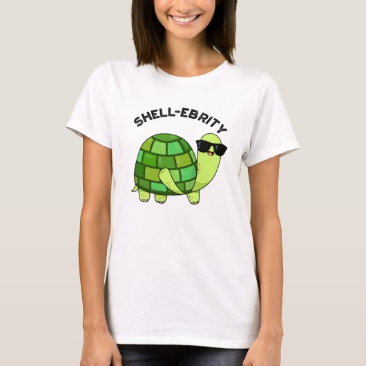 Shell-ebrity Funny Celebrity Tortoise Pun T-shirt (Voorkant)