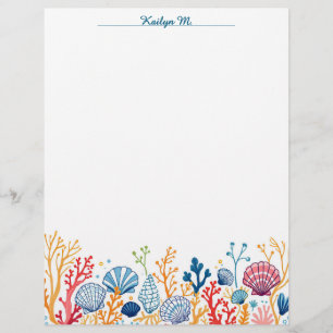 Shell en Coral Border Briefhoofd