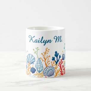 Shell en Coral Border Koffiemok