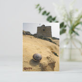 Shell en Tower, Gozo, Malta Briefkaart (Staand voorkant)