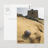 Shell en Tower, Gozo, Malta Briefkaart (Voorkant / Achterkant)