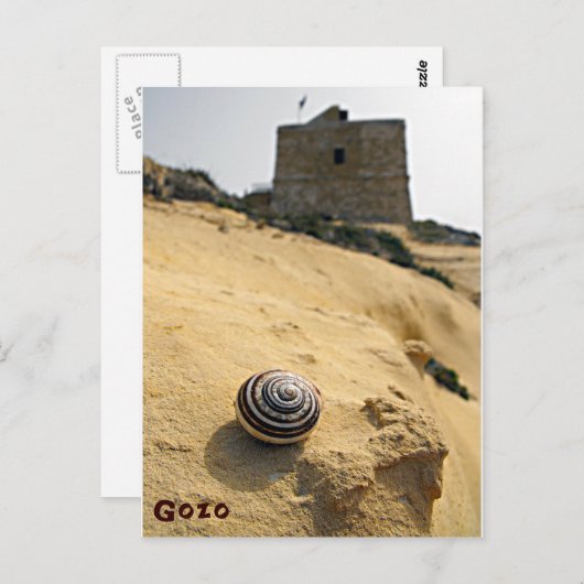 Shell en Tower, Gozo, Malta Briefkaart (Voorkant / Achterkant)