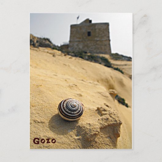 Shell en Tower, Gozo, Malta Briefkaart (Voorkant)