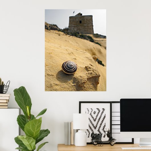 Shell en Tower, Gozo Poster (Thuiskantoor)