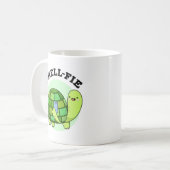 Shell-fie Funny Tortoise Selfie Pun Koffiemok (Voorkant links)