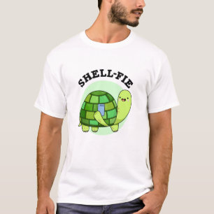 Shell-fie Funny Tortoise Selfie Pun T-shirt