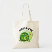 Shell-fie Funny Tortoise Selfie Pun Tote Bag (Voorkant)