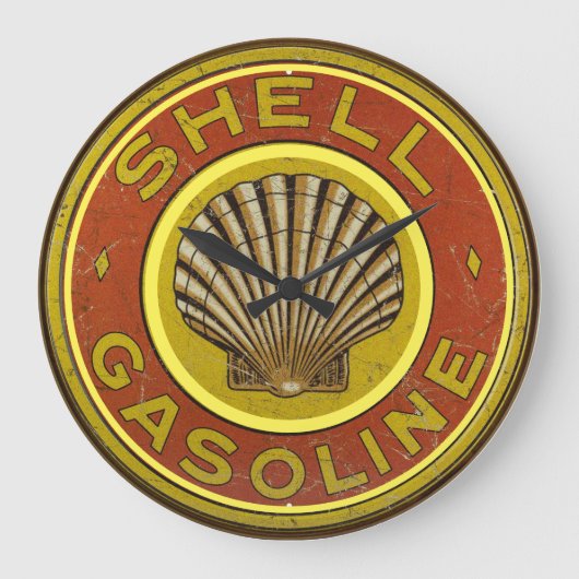Shell Gasoline Sign. on a Grote Klok (Voorkant)