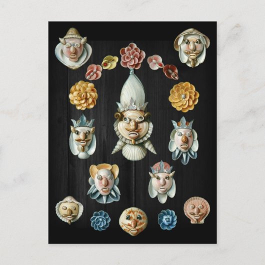 Shell-gezichten Briefkaart (Voorkant)