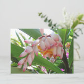 Shell Ginger Flowers Floral Briefkaart (Staand voorkant)