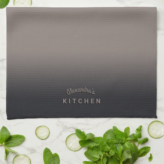 Shell Grey Ombre Theedoek (Gevouwen)