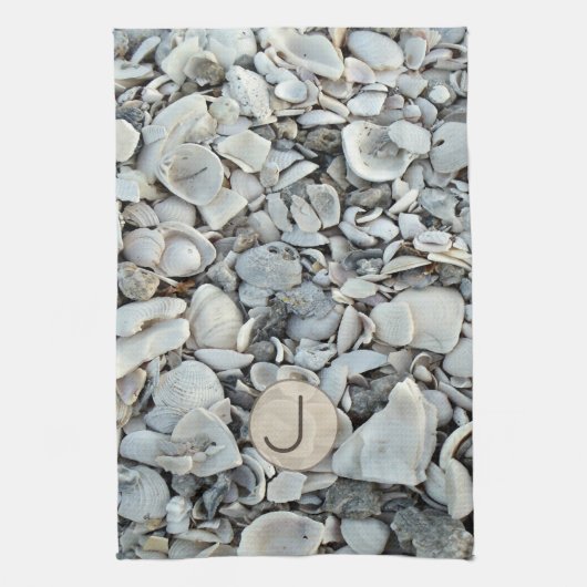 Shell Haven Initial Pattern Theedoek (Verticaal)