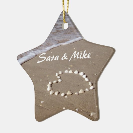 Shell Heart Beach Ornament (Links)