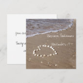 Shell Heart op de zandstrand (Voorkant / Achterkant)