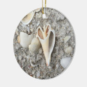 Shell Heart Spiral op Beach ornament gepersonalise (Links)